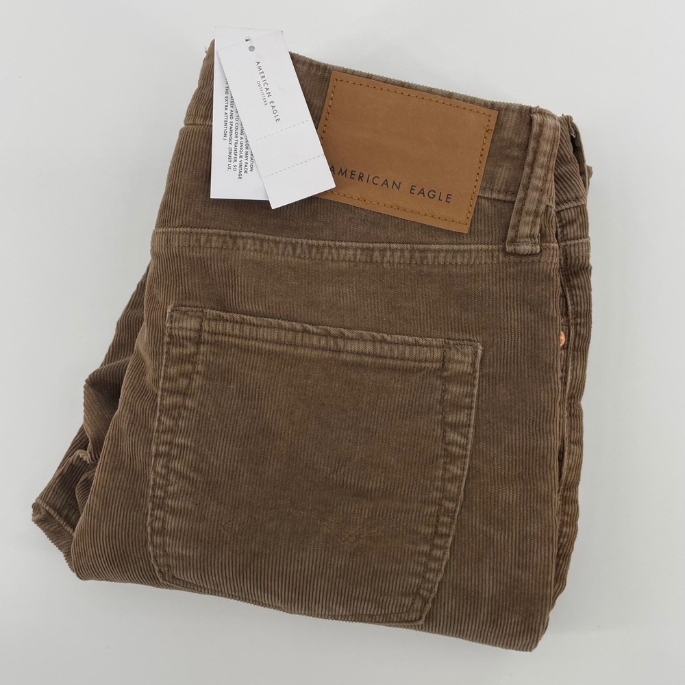American Eagle Slim Lived-In Corduroy Flex Pants Brown Men's Size 30x34 NEW